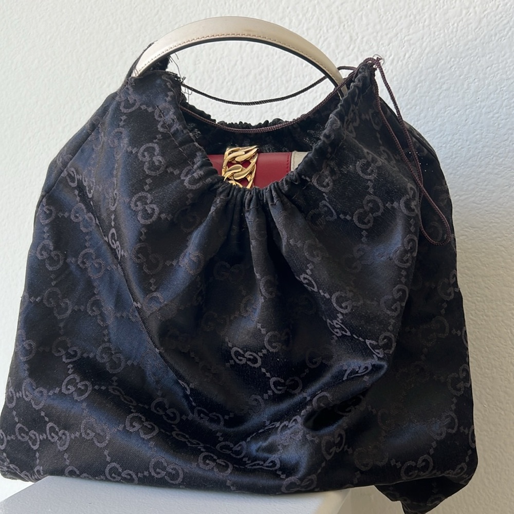 Gucci MM White and Red Leather Handbag - Picture 3 of 16